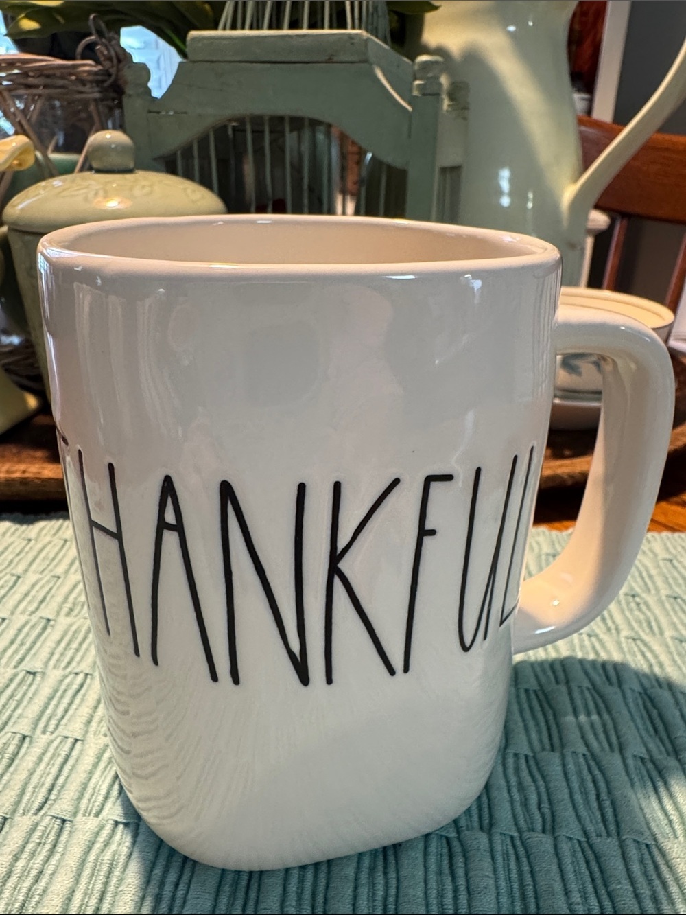 Rae Dunn Thankful mug